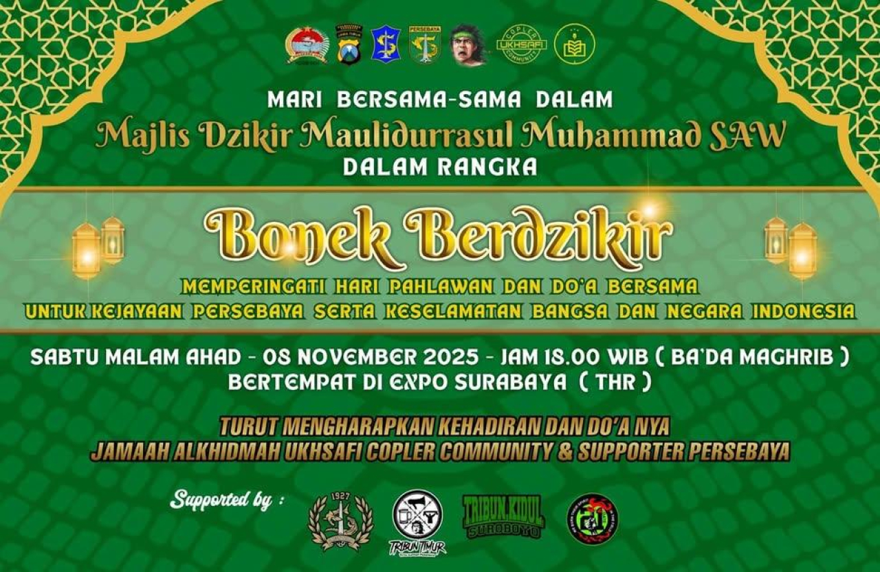 Bonek Berdzikir, Sabtu (9/11)2025). (Foto: Istimewa)