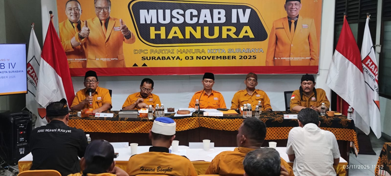 Muscab Serentak, Hanura Jatim Targetkan Merebut Suara di Pemilu 2029